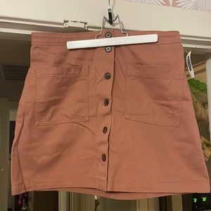 Button front mini skirt
